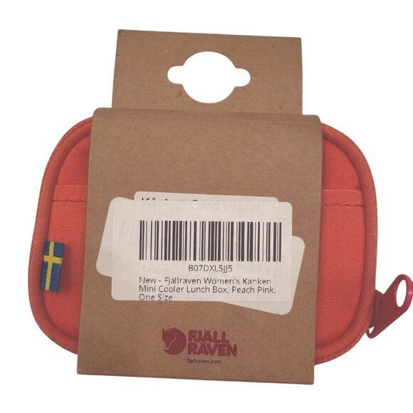 Fjallraven Kanken Card Wallet NWT Peach Pink Zipper - Picture 3 of 7
